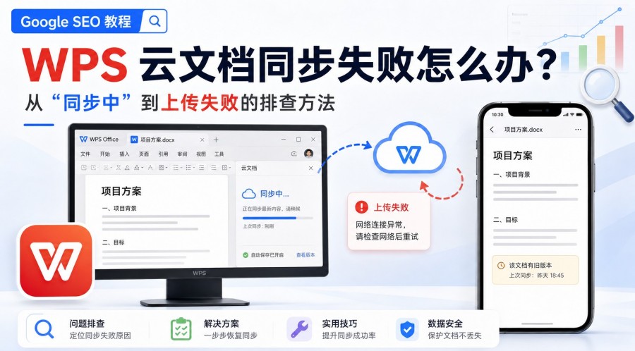WPS 云文档同步失败与多端不同步排查指南封面